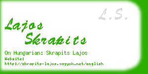 lajos skrapits business card
